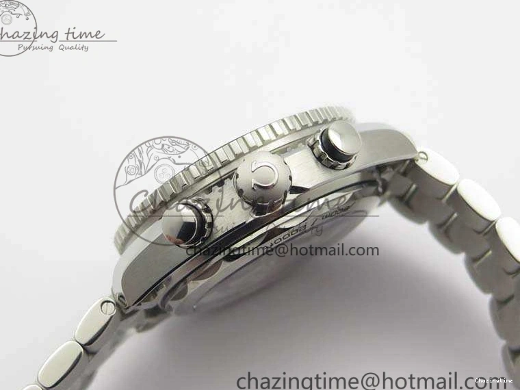 0218 Planet Ocean Master Chrono SS OM 1:1 Best Edition Gray Dial On SS Bracelet A9900 V Efficient 8116